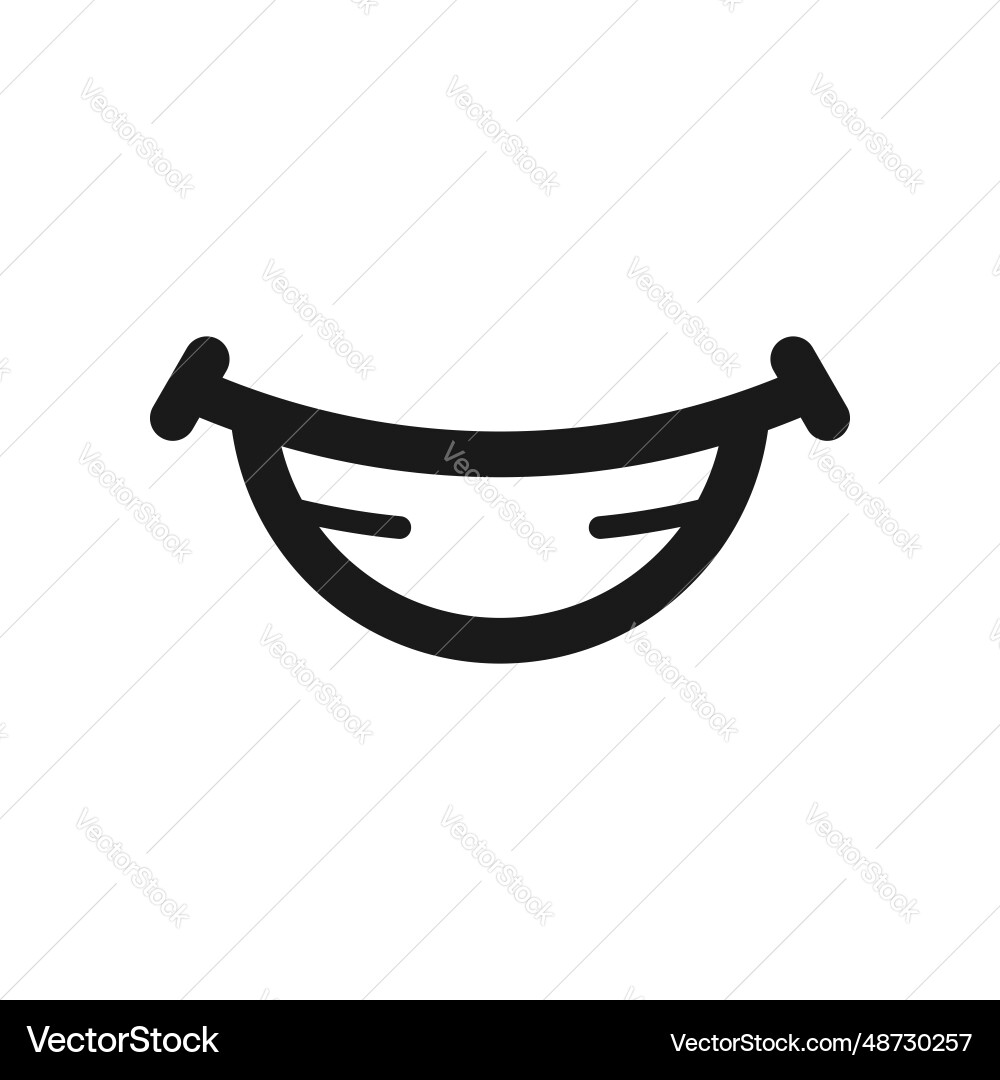 Smile line art element design Smile line art element design Vector Image
