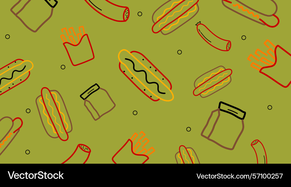 Snack and condiment background Vector Image