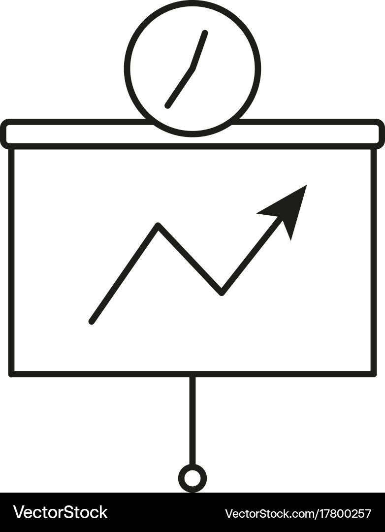 Time graph analytics icon Vector Image