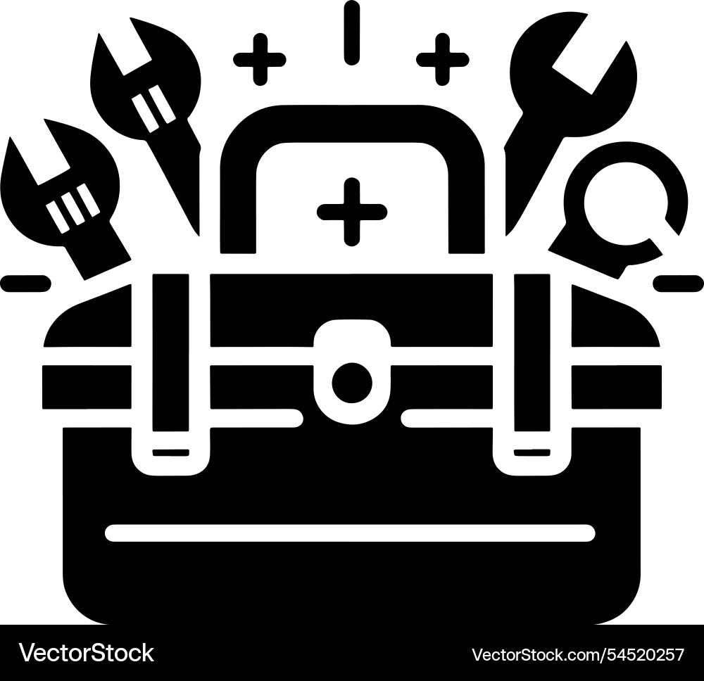 Toolbox with tools Toolbox with tools vector image