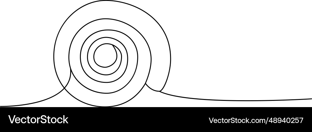 Underwater shell one line continuous drawing Vector Image