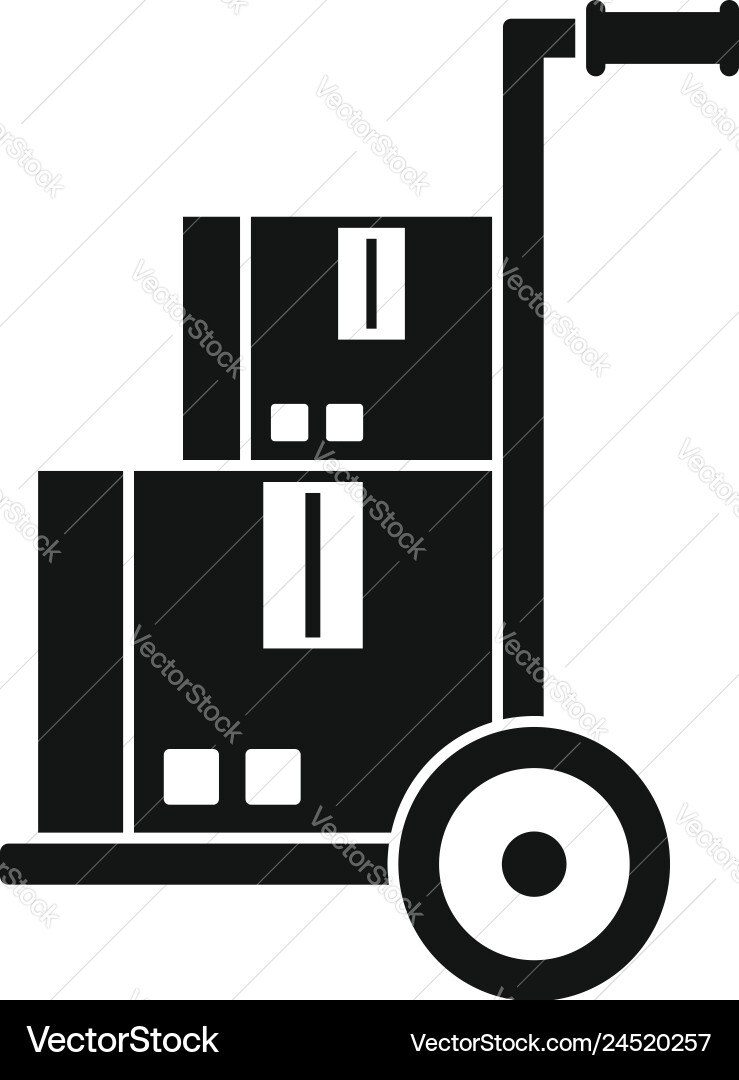 Warehouse cart icon simple style Warehouse cart icon simple style vector image