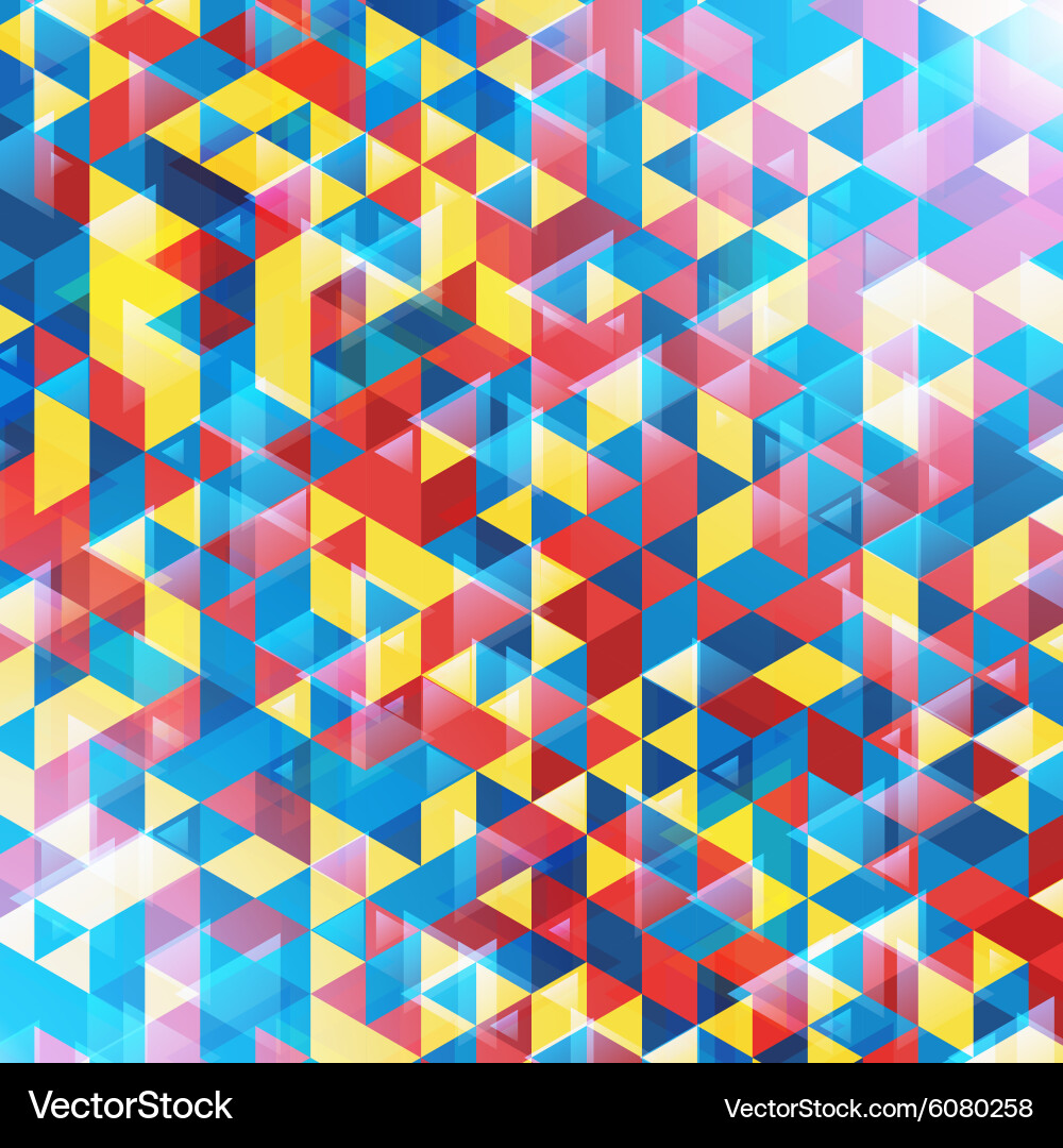 Abstract colorful background with triangles vector image