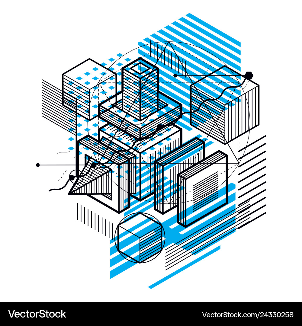 Abstract isometrics background 3d layout Abstract isometrics background 3d layout vector image