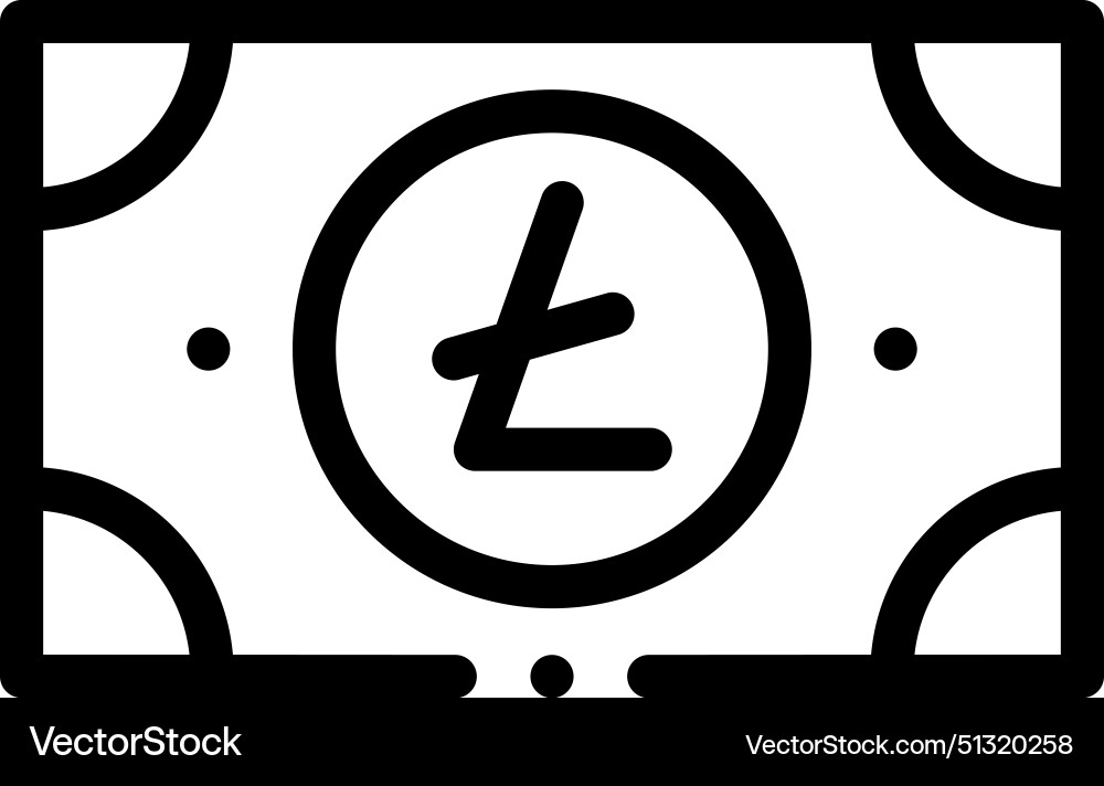 Altcoin icon thin linear style design isolated Altcoin icon thin linear style design isolated vector image