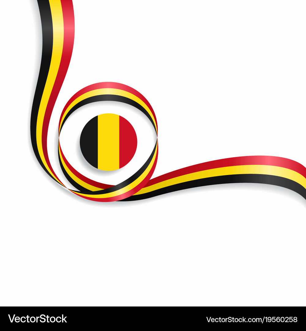 Belgian wavy flag background Royalty Free Vector Image