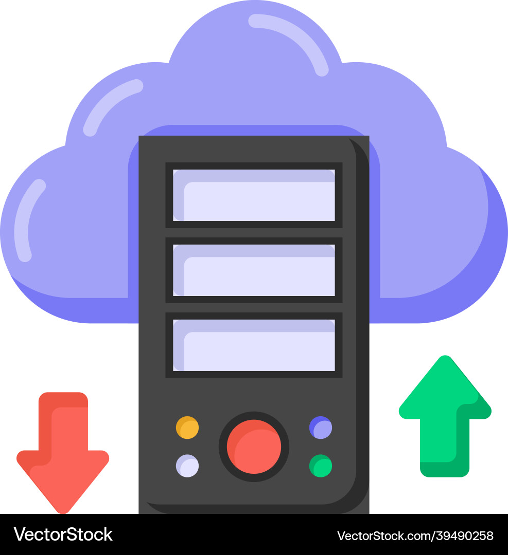 Cloud data server Vector Image
