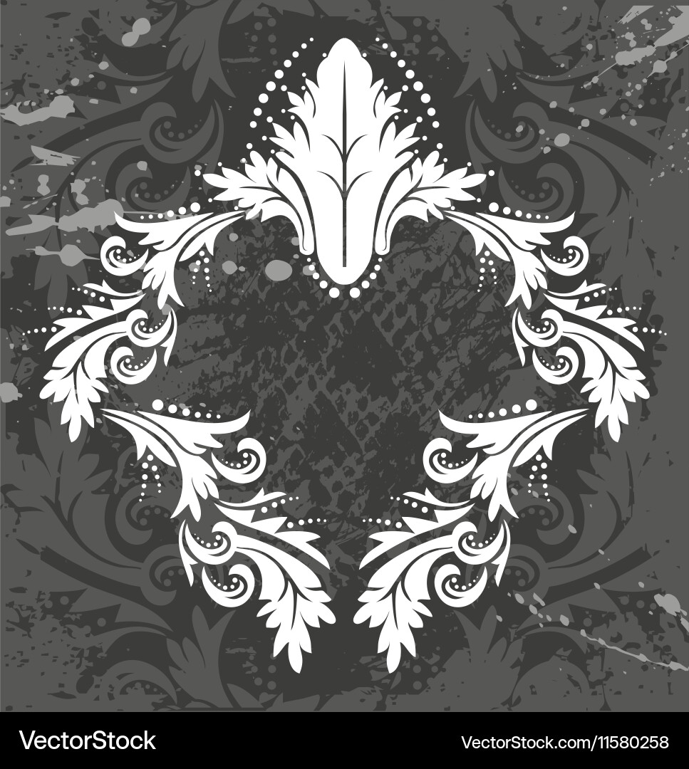 Decorative frame with pattern vector image