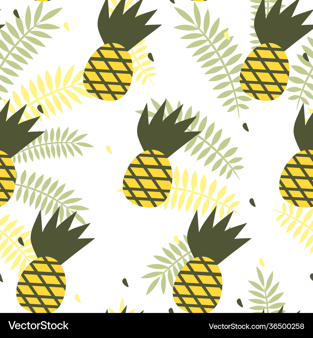 Pineapple pattern Pineapple pattern vector image