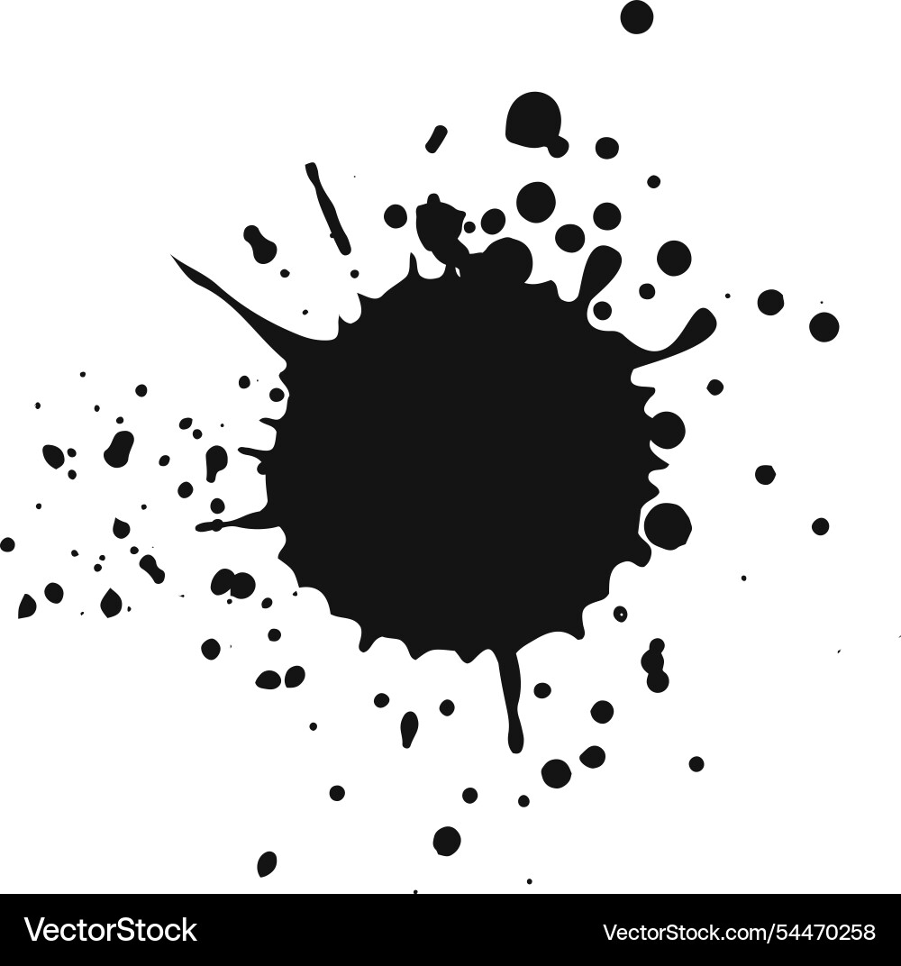 Schwarze Tintenspritzer vor weißem Hintergrund Schwarze Tintenspritzer vor weißem Hintergrund vektorbild