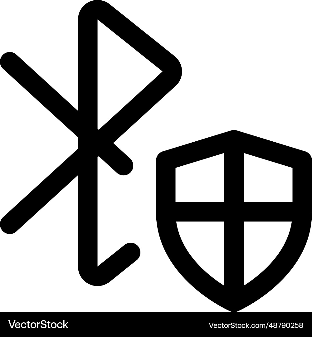 Services are encrypted via bluetooth security vector image
