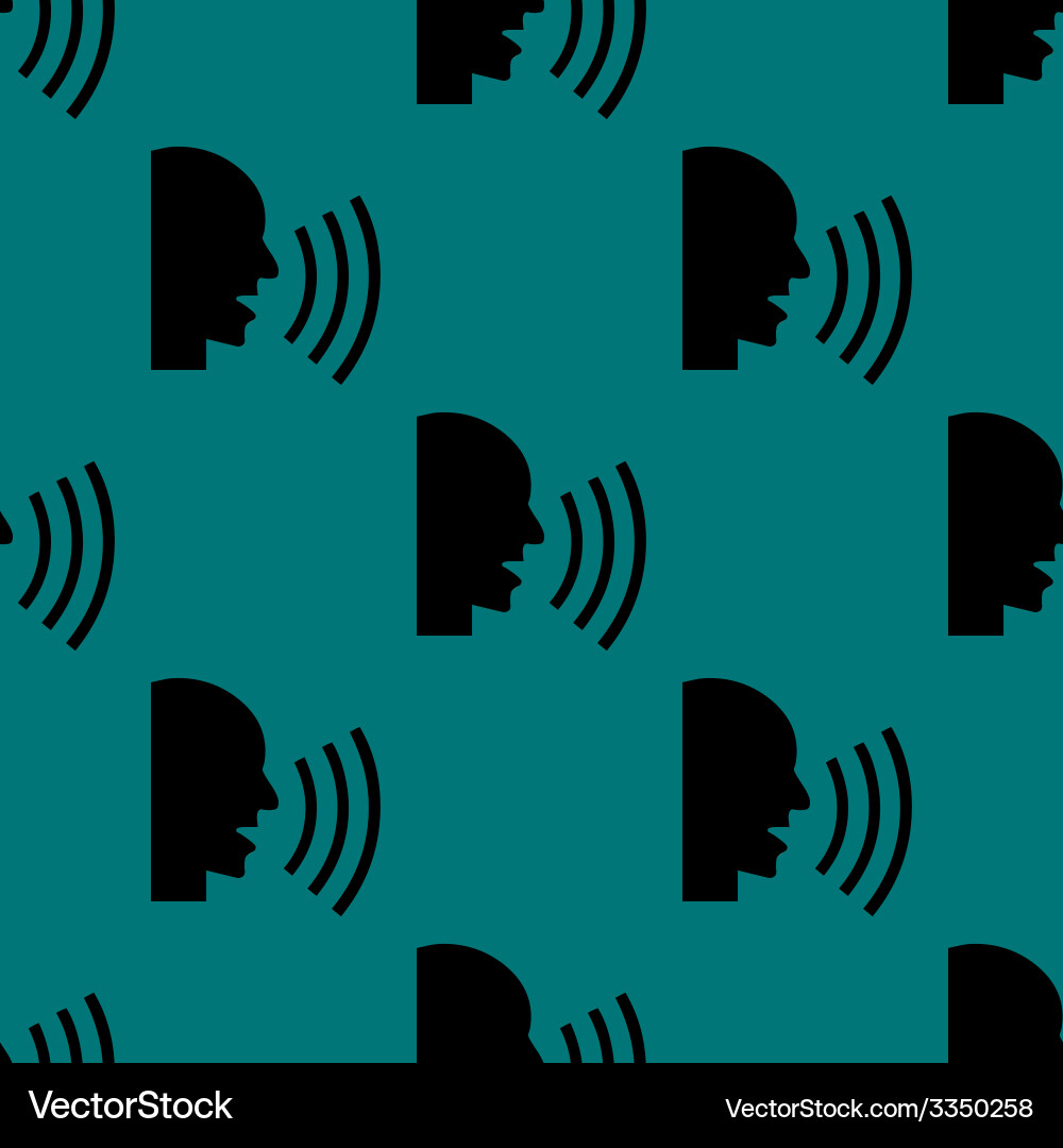 Talking web icon flat design seamless pattern vector image