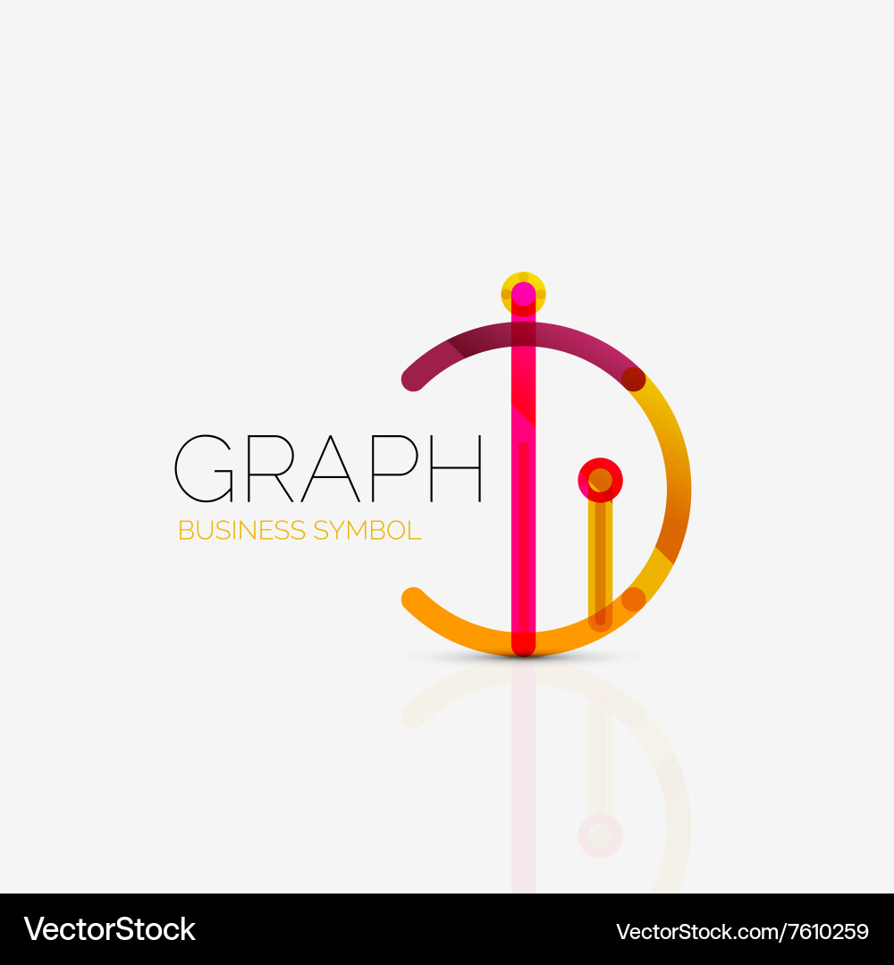 Abstract logo idea linear chart or graph Vector Image