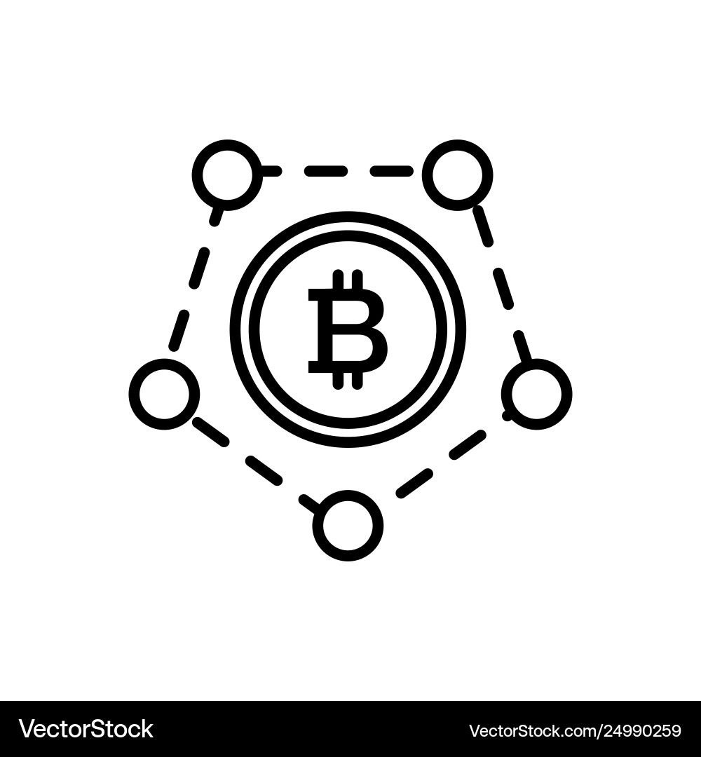 Bitcoin blockchain modern technology Bitcoin blockchain modern technology vector image