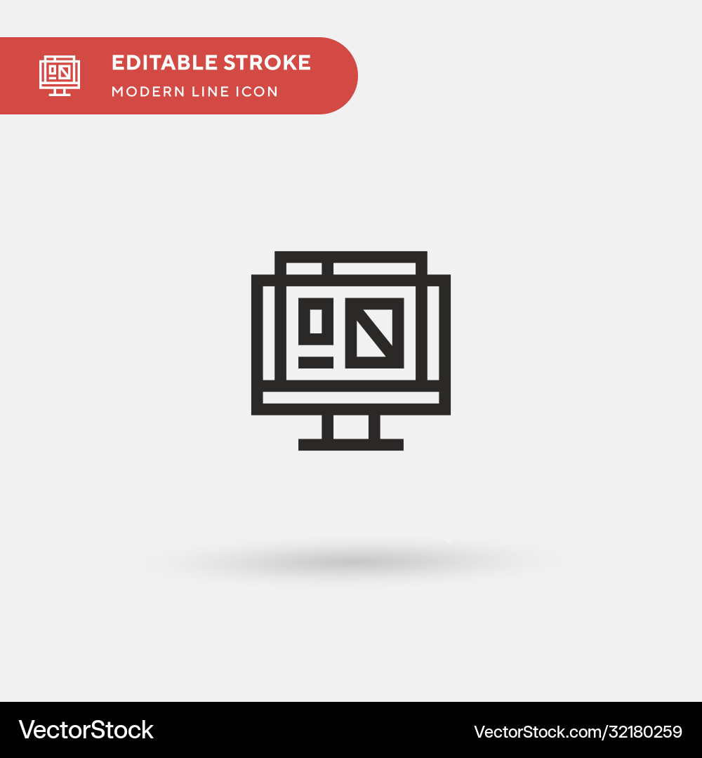 Browser simple icon symbol Browser simple icon symbol Vector Image