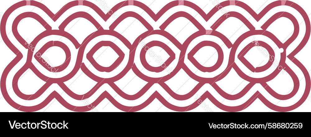 Continuous interlocking loop pattern abstract Vector Image