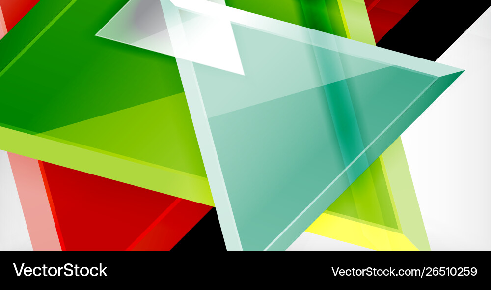 Dynamic triangle composition abstract background Vector Image
