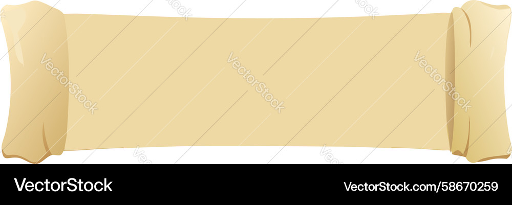 Elegant rolled scroll banner icon for text Vector Image