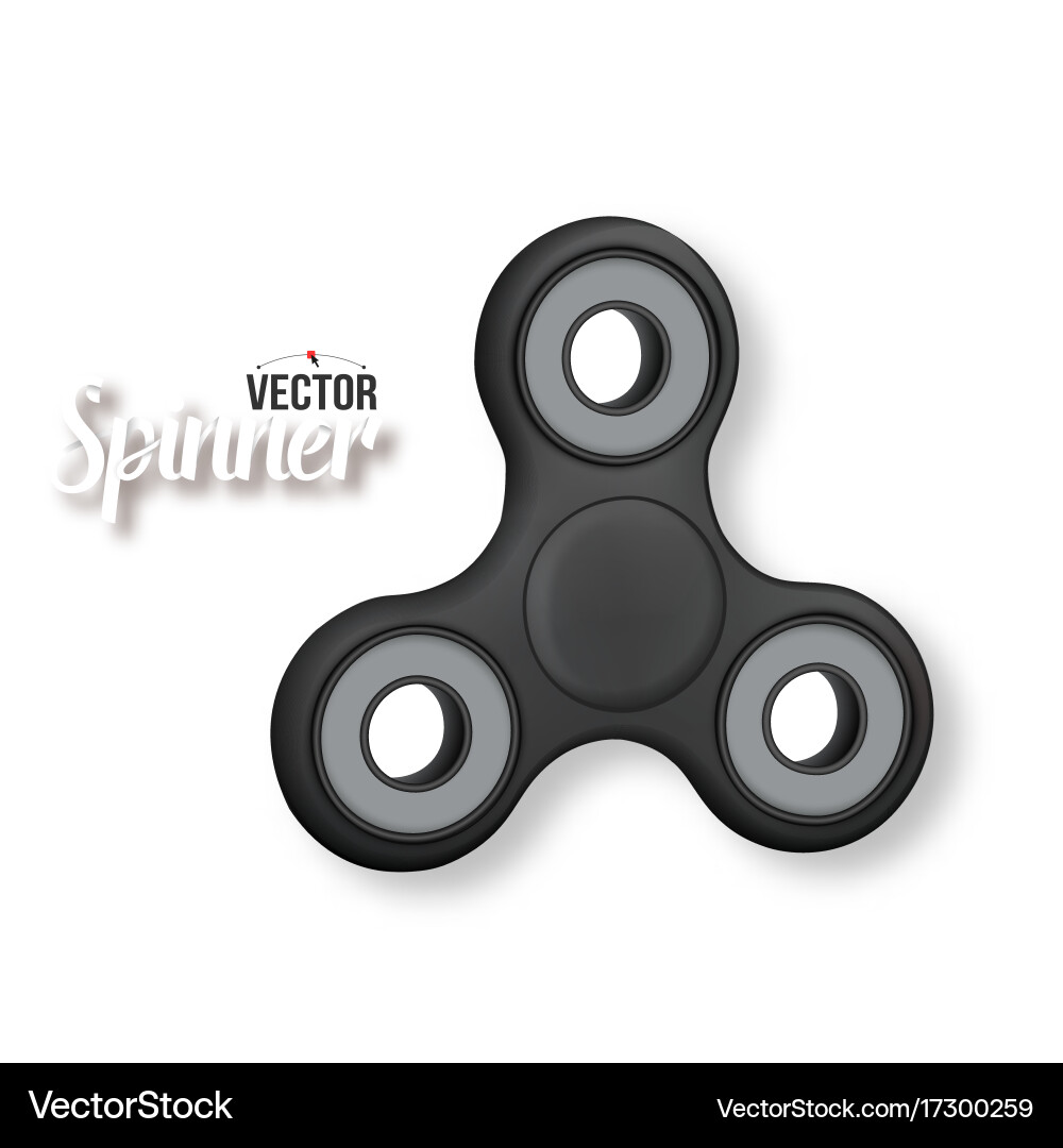 Fidget spinner toy 3d realistic modern relaxation Vector Image