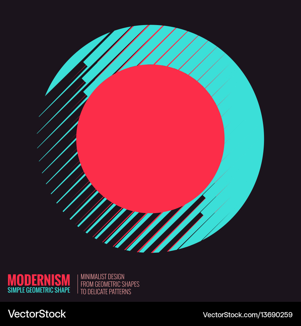 Geometric Red Shape Pattern Vector Image