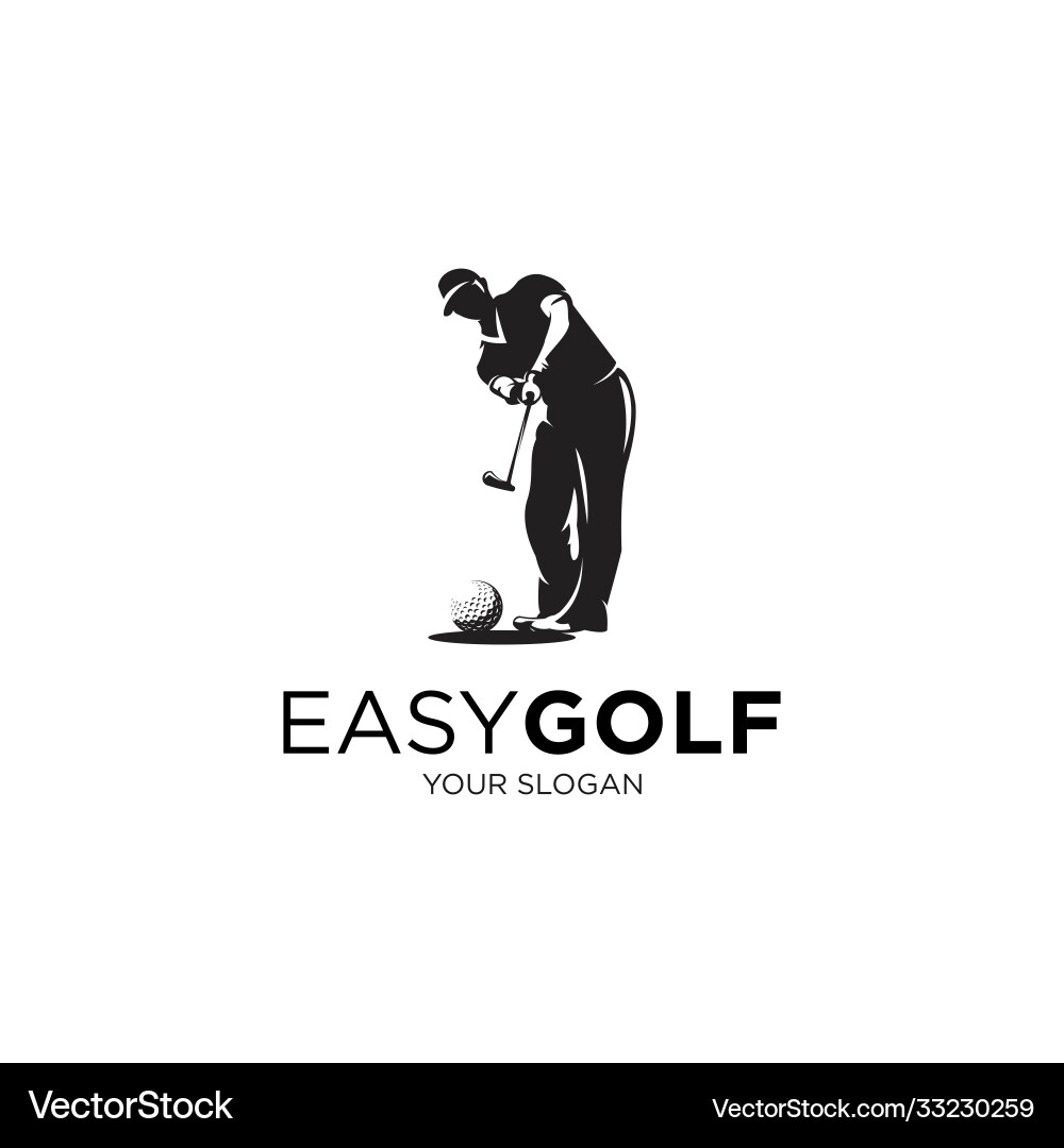 Golf Silhouette Logo Vector Image