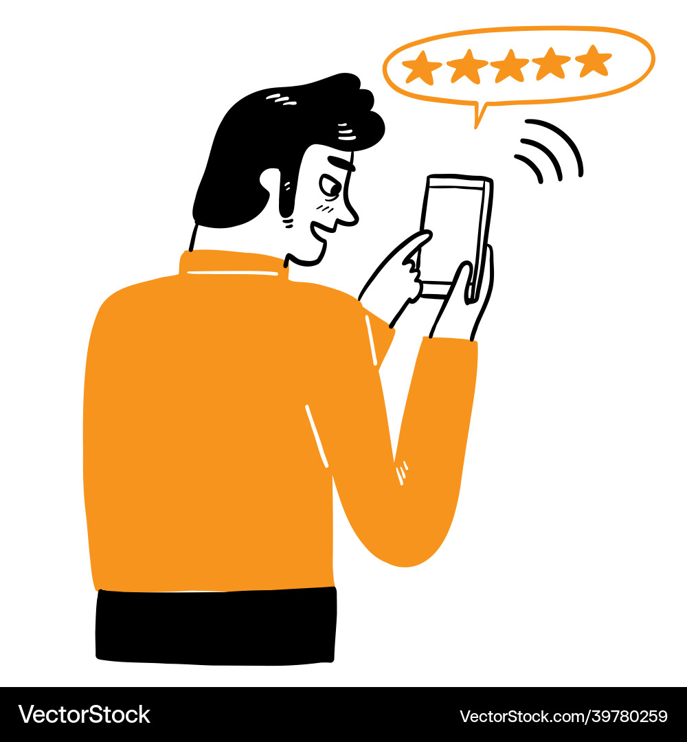 Man using the phone Man using the phone vector image