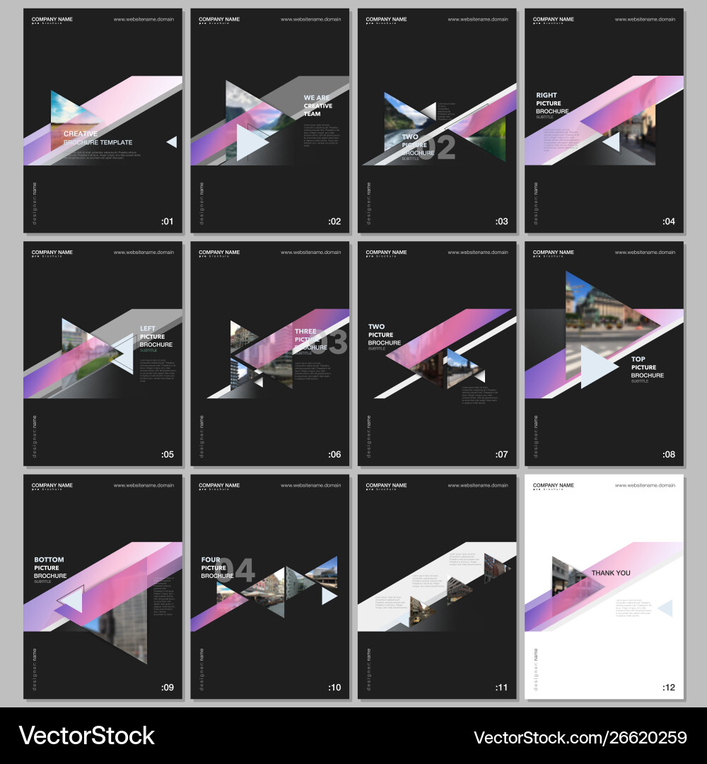 Minimal brochure templates with colorful gradient Minimal brochure templates with colorful gradient vector image