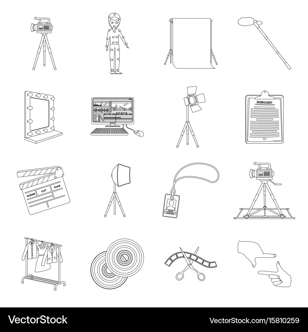 Postman envelope mail box and other attributes vector image