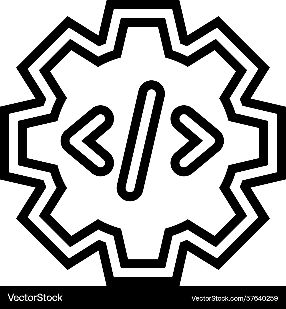 Pre programmed features line icon Pre programmed features line icon vector image