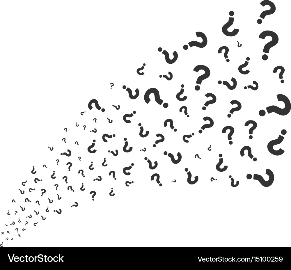 Question source stream vector image