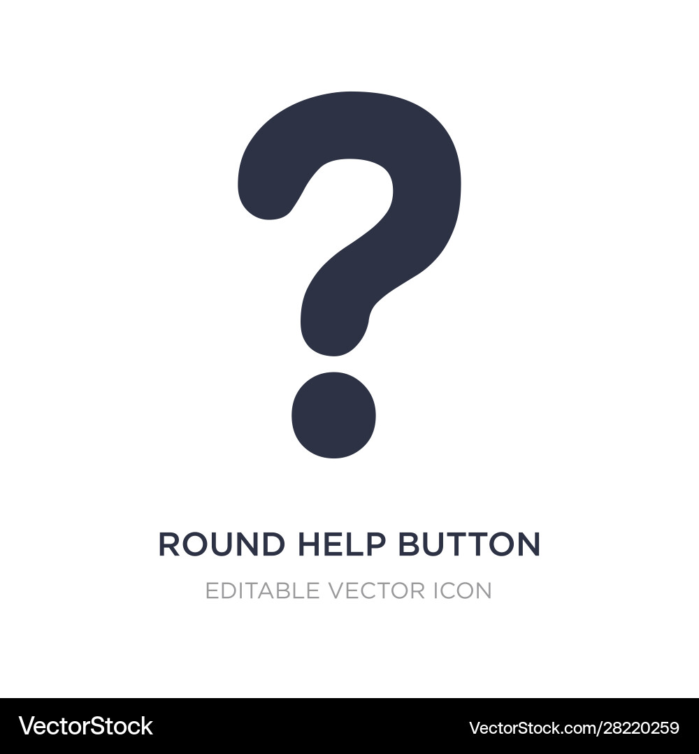 Round help button icon on white background simple Round help button icon on white background simple vector image