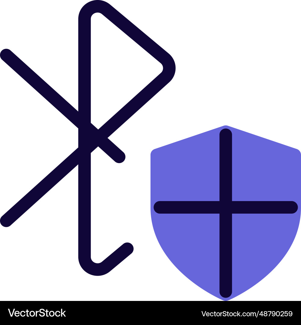 Services are encrypted via bluetooth security vector image