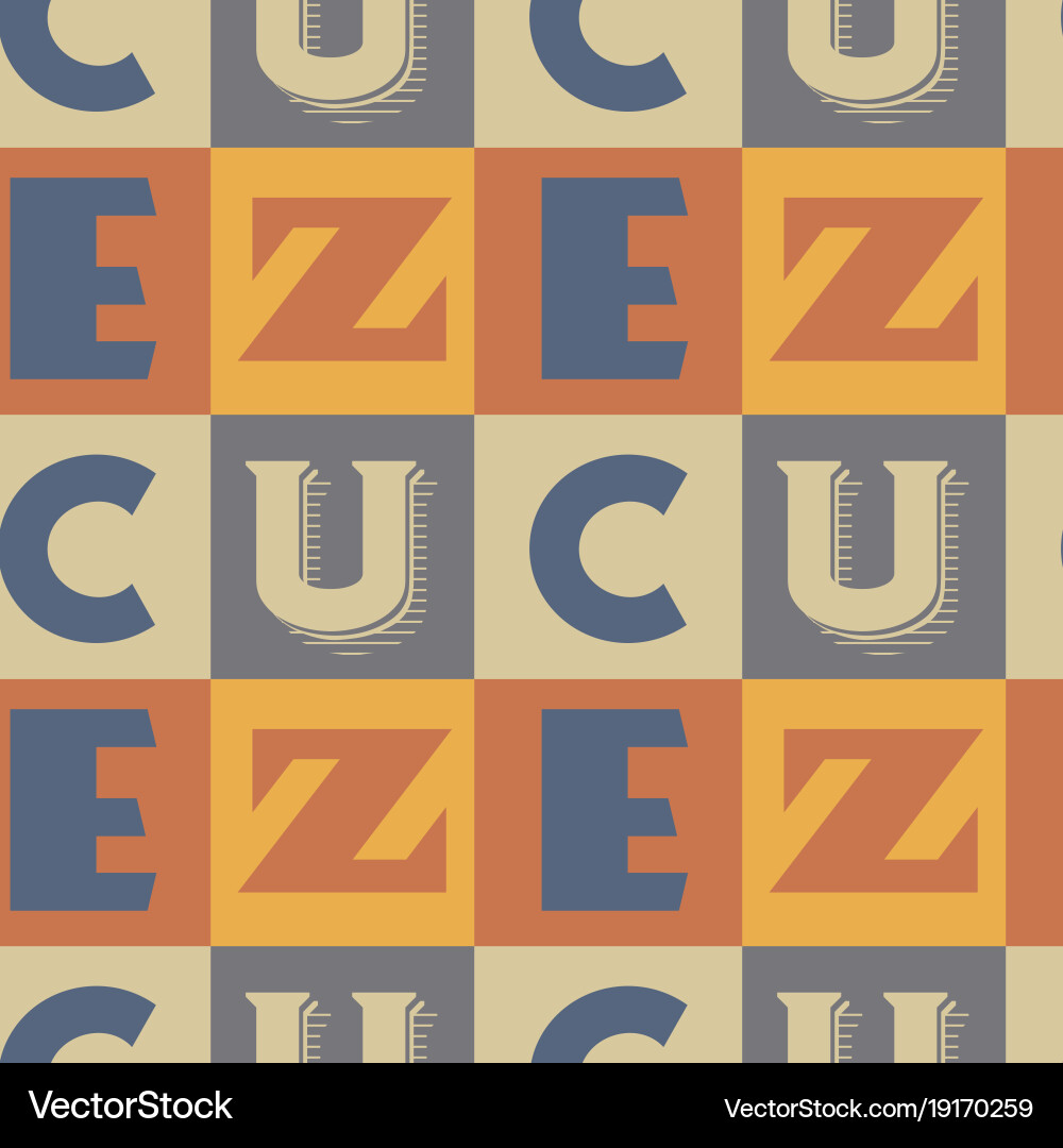 Typographic colorful seamless pattern vector image
