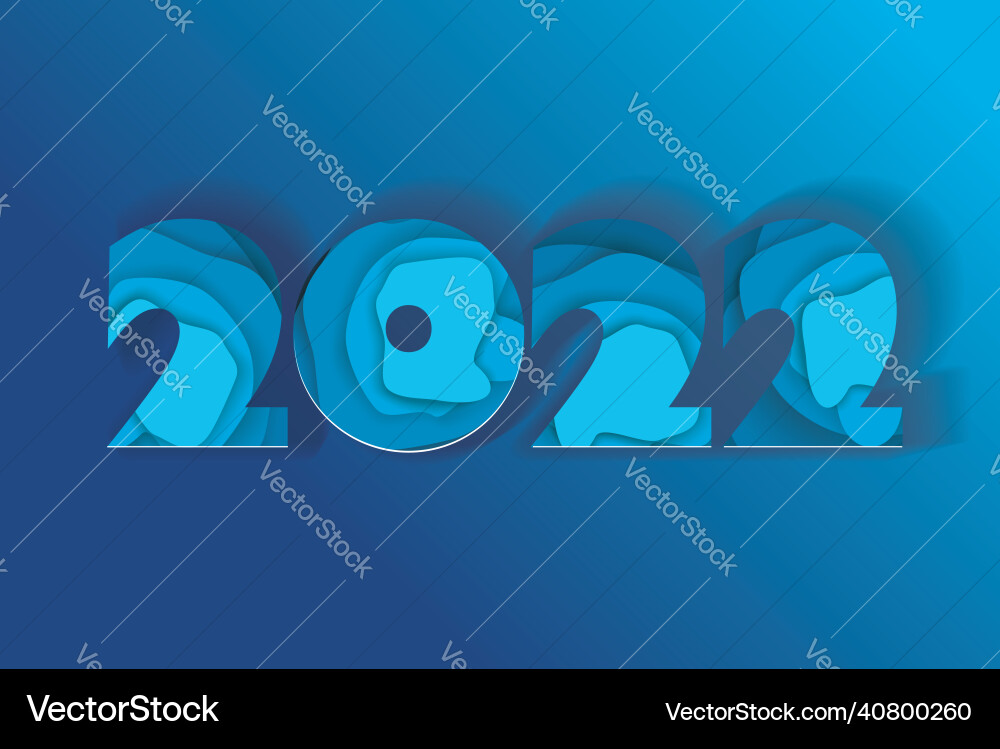 2022 happy new year abstract numbers design from 2022 happy new year abstract numbers design from vector image