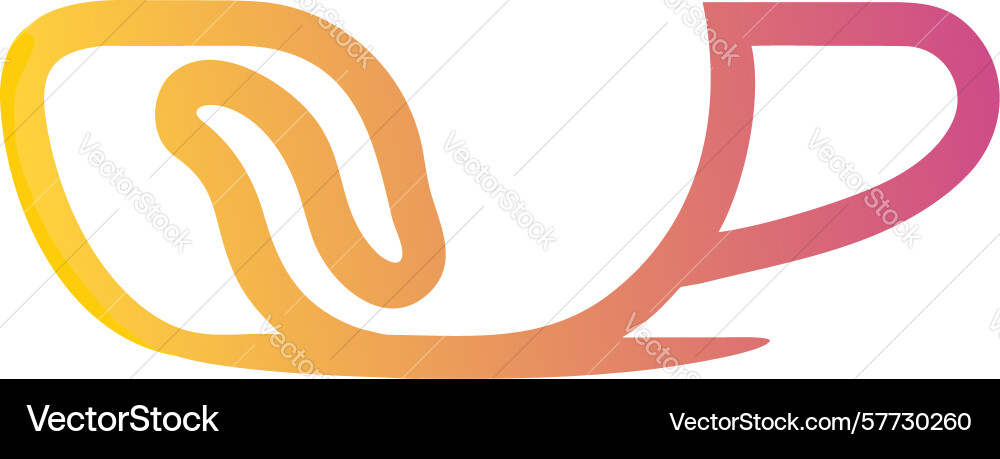Abstract coffee cup with dynamic wave pattern Vector Image