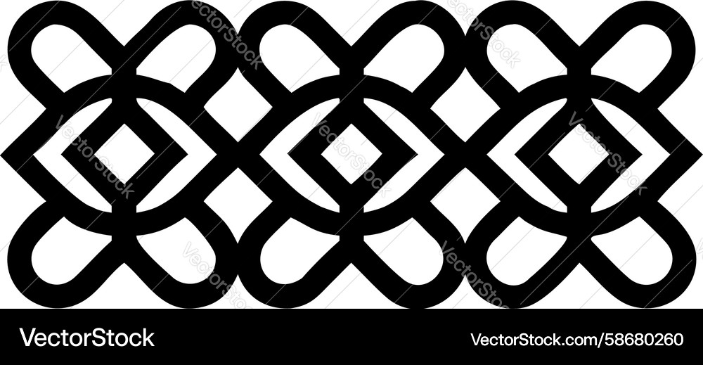 Bold geometric interlocking loops abstract Vector Image