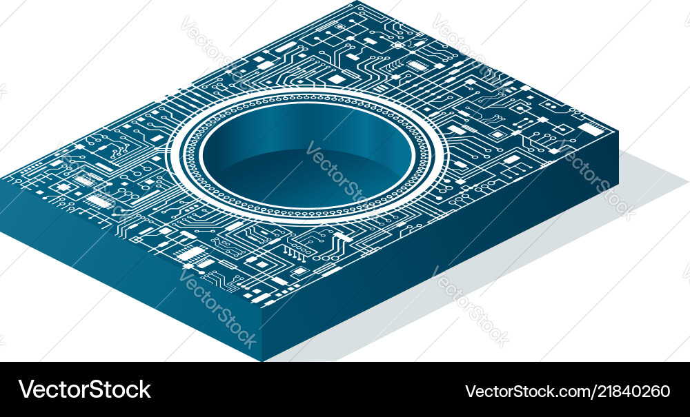 Computer circuit board vector image