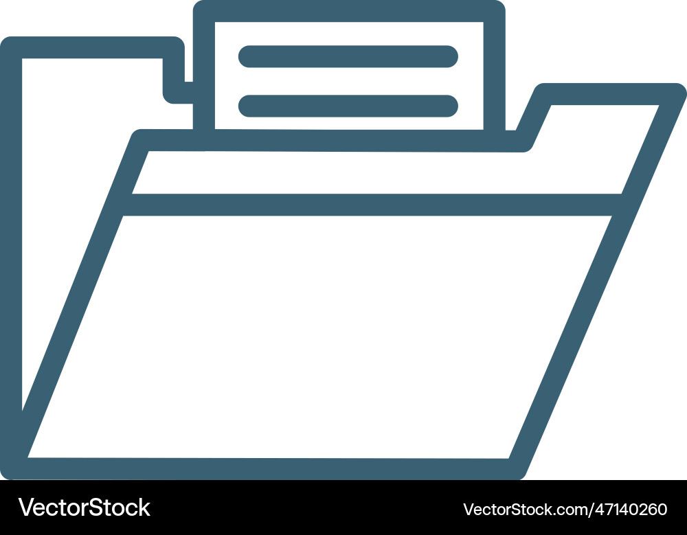 Computer folder icons thin line Computer folder icons thin line vector image