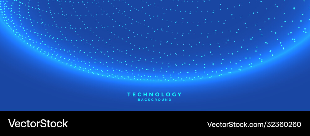 Digital particles connection network technology vector image