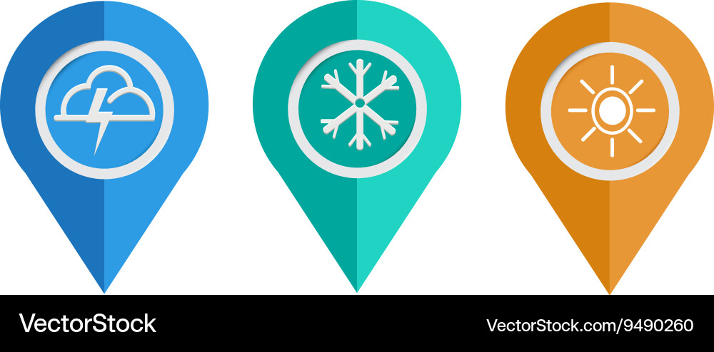 Health icon of round 3d map pointers vector image