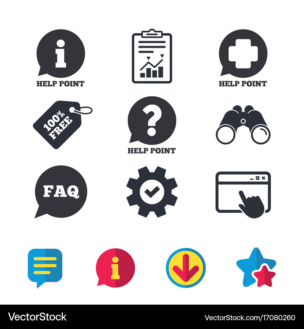 Help point icons question information symbol vector image