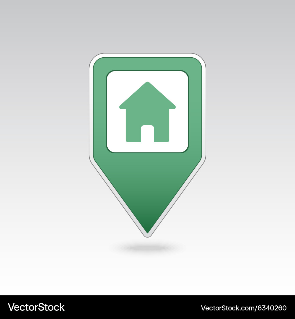 Home pin map icon pointer markers Vector Image