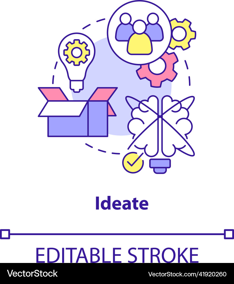 Ideate concept icon Vector Image