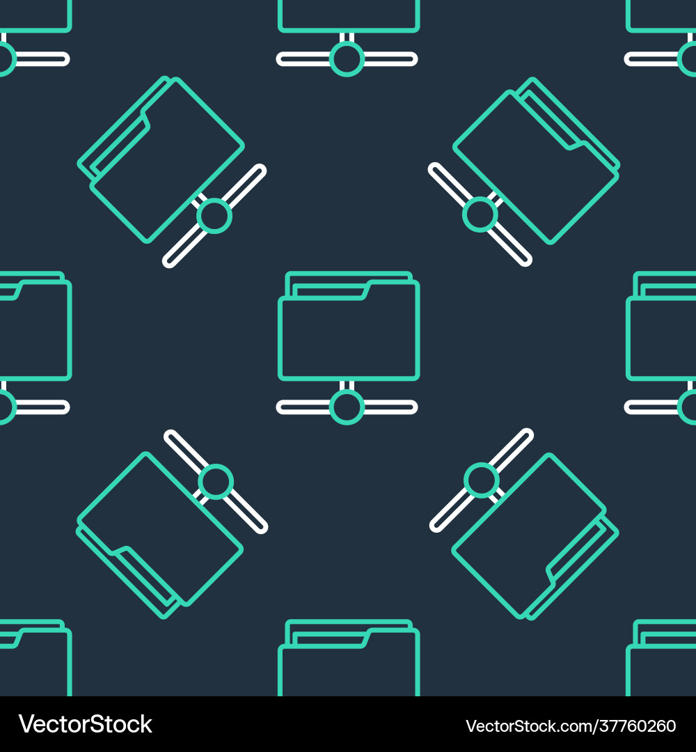 Line ftp folder icon isolated seamless pattern Line ftp folder icon isolated seamless pattern vector image
