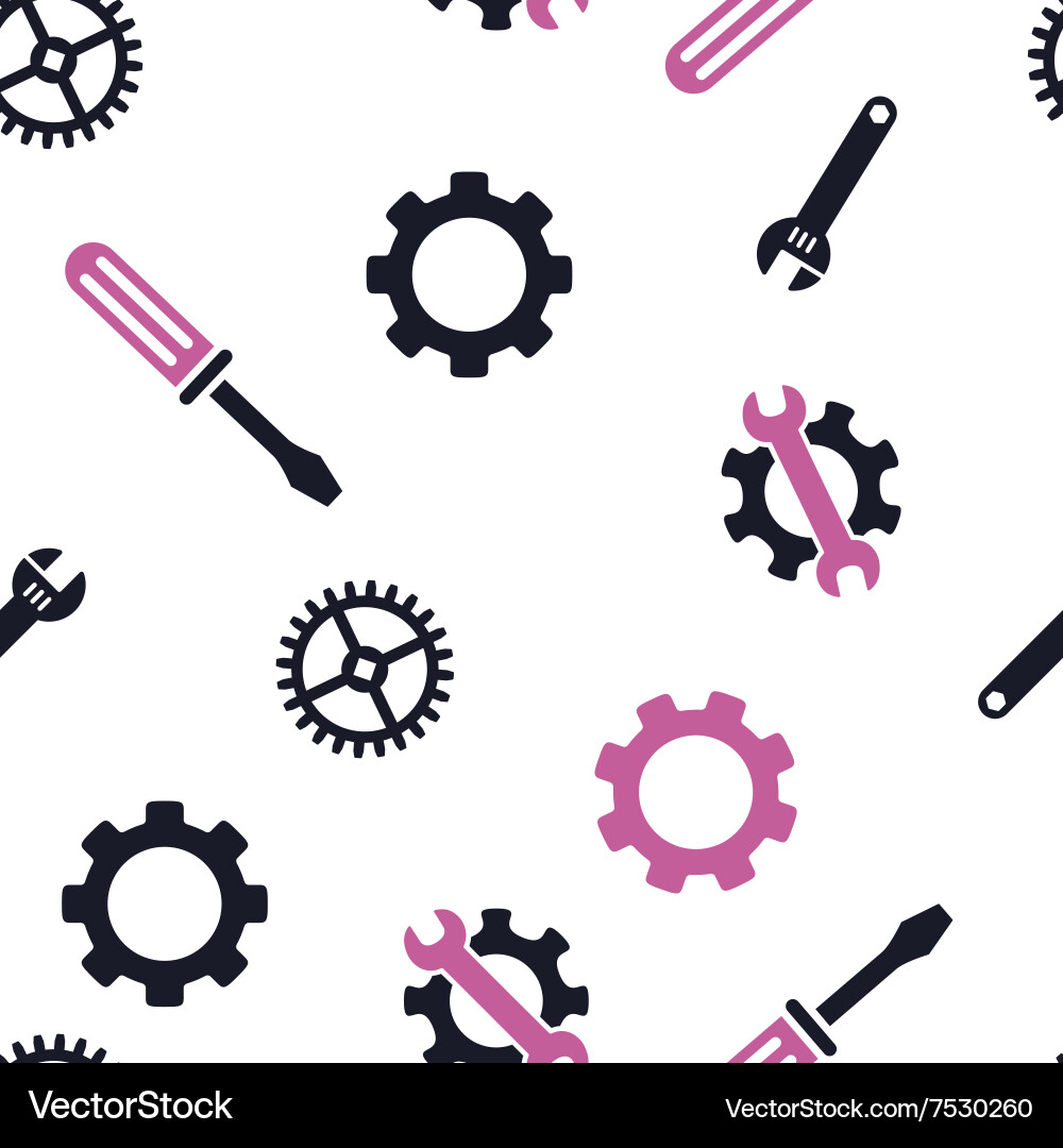 Mechanical Tools Flat Pattern vector image
