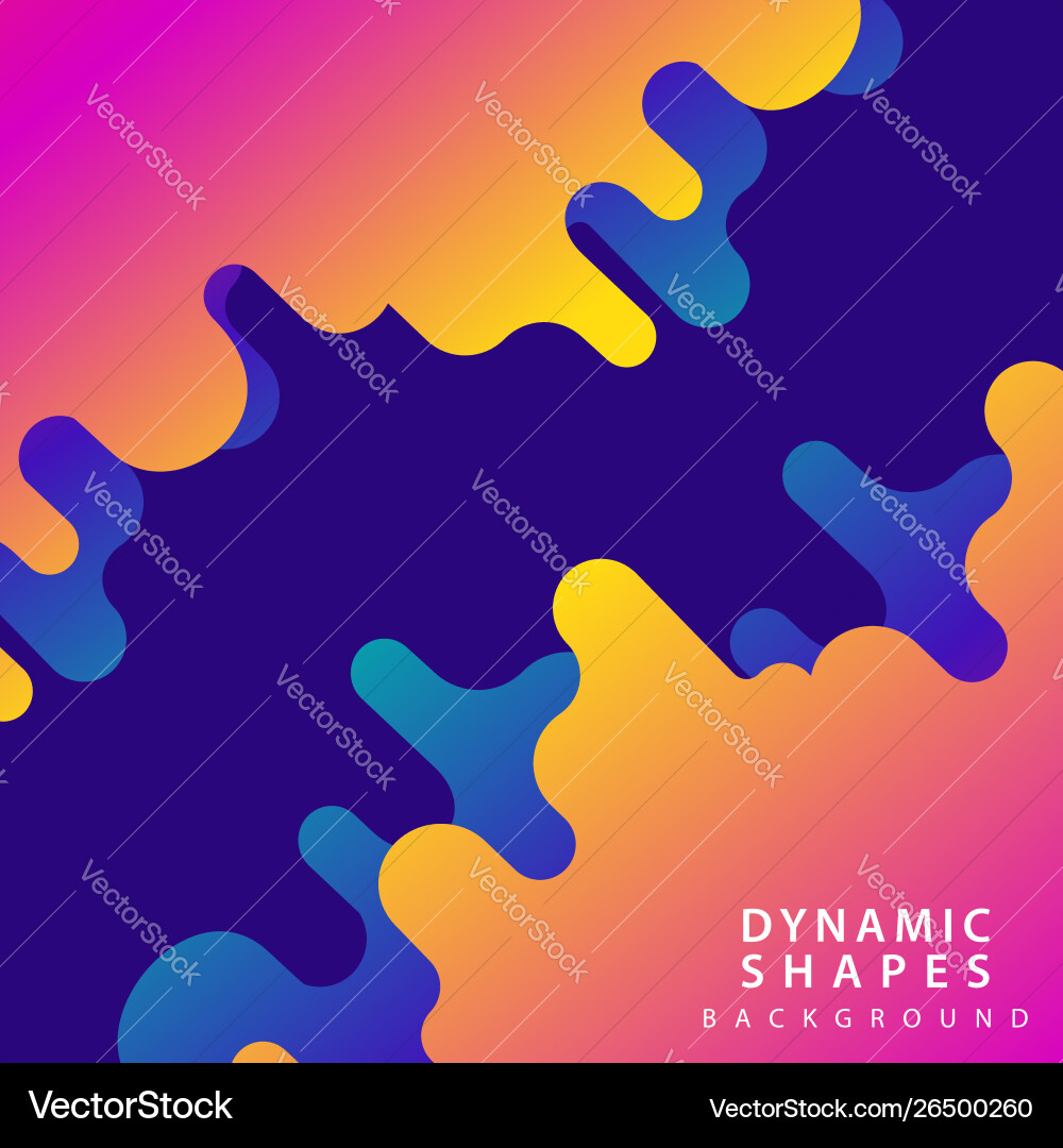 Modern dynamic shapes style background vector image