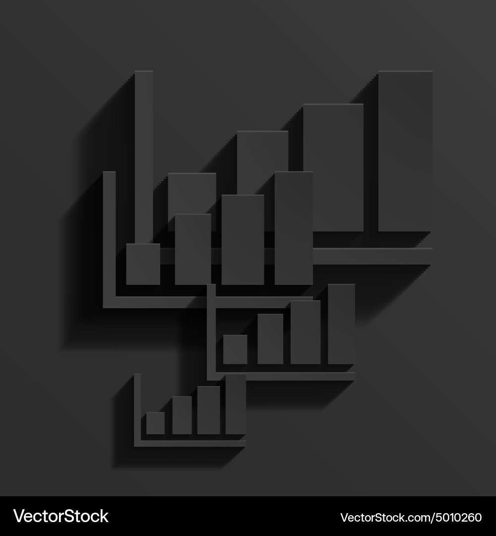 Modern graph light background vector image