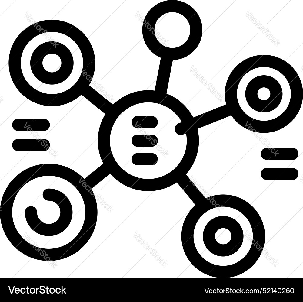 Network hub connecting multiple devices with data Network hub connecting multiple devices with data vector image