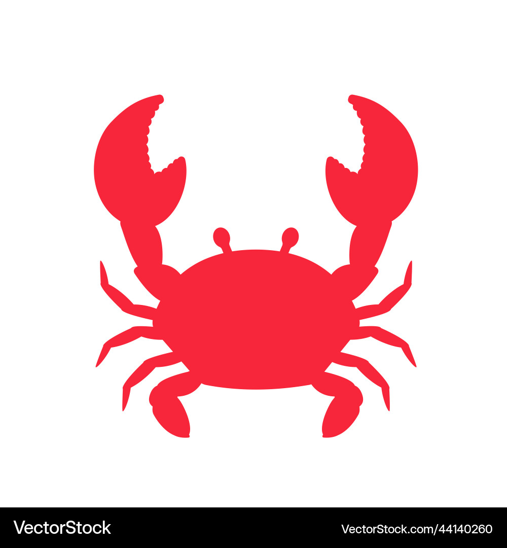 Red crab with big claws leave space for adding Red crab with big claws leave space for adding vector image