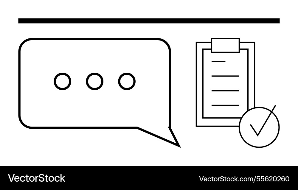 Speech Blase und Task-Checkliste mit Checkmark Speech Blase und Task-Checkliste mit Checkmark vektorbild